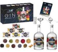 Cool Leaf Gin Making Kit - Perfect Gin Gift Set for Men & Women | 11 Botanicals to Make Your Own Craft Gin | Chocolate Orange, Raspberry & Hibiscus, Mango, Lavender & More