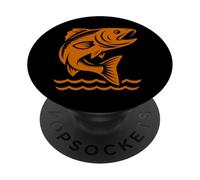 Cool Leaping Fish Design for Fishing Lovers PopSockets Adhesive PopGrip