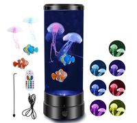 Cool LED Jellyfish Lamp 7 Colors Changing Jellyfish Night Light Realistic Jellyfish Aquarium Light USB/Battery Operated Jellyfish Tank Mood Lights with Remote for Home Office Bedroom Sleep Relax