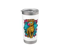 Cool Leopard Bubble Gum Jungle Big Cats Graphic Stainless Steel Insulated Tumbler