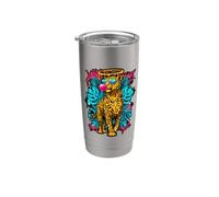 Cool Leopard Bubble Gum Jungle Big Cats Graphic Stainless Steel Insulated Tumbler