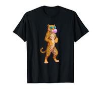 Cool Leopard Bubble Gum Sunglasses Cheetah T-Shirt
