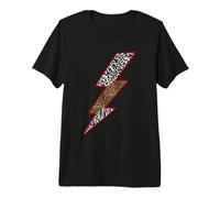 Cool Leopard Cheetah and Zebra Animal Print Lightning Bolt Premium T-Shirt