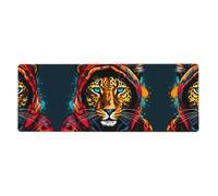 Cool Leopard Printing Extra Large Mouse Pad 12x31.5in for Office, Gaming, and Learning - Durable, Comfortable, and Environmentally Friendly