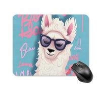 Cool Liama Mouse Pad 20 * 25cm - Non-Slip Rubber Base Mouse Mat Portable Square Desk Mat for Office, Laptop, Travel, Wireless Mice Mats - Waterproof & Durable Design