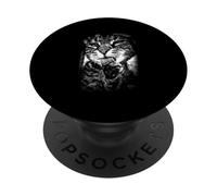 Cool Licking Cat Portrait Funny Kitty Face PopSockets Adhesive PopGrip