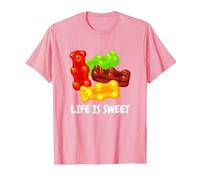 Cool Life is Sweet for Gummy Bear Lovers Men Women T-Shirt, Men, Pink, Medium