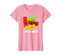 Cool Life is Sweet for Gummy Bear Lovers Men Women T-Shirt, Women, Pink, Medium