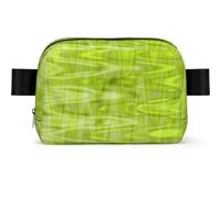 Cool Lime Green Abstract Pattern, Square Waist Bag Travel Bum Bag Casual Chest Bag Fanny Pack for Men Women