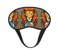 Cool Lion Elastic Band Eye Mask for Sleeping, Blackout Sleep Mask Block Light, Comfortable Travel Nap