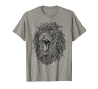 Cool Lion Face TShirt Detailed Artistic Tee Womens Mens Boys T-Shirt