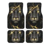 Cool Lion Printed Car Floor Mats Set of 4 Pieces Car Interior Non Slip Car Mats Carpet for Vehicles Cars SUVs Trucks