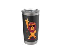 Cool Lion Rock On Funny Animal Lover Graphic Sunglasses Stainless Steel Insulated Tumbler