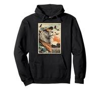 Cool Lion with Sunglasses Duck Hunting Hunter Retro Sunset Pullover Hoodie