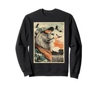 Cool Lion with Sunglasses Duck Hunting Hunter Retro Sunset Sweatshirt
