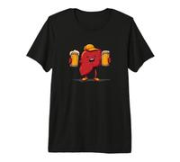 Cool Liver with Drinking Beer Costume for Alcohol Lovers Premium T-Shirt