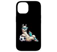 Cool Llama Soccer Player With Sunglasses And Water Bottle Case for iPhone 14