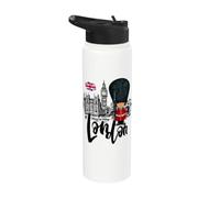 Cool London with London Guards Illustration Sketch Drawing Stainless Steel Insulated Water Bottle