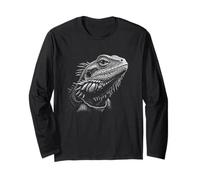 Cool Looking Bearded Dragon Trendy Reptile Design Long Sleeve T-Shirt