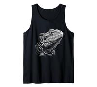 Cool Looking Bearded Dragon Trendy Reptile Design Tank Top