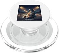 Cool Looking Cat Iced Coffee Sunglasses Racetrack Vibes PopSockets PopGrip for MagSafe