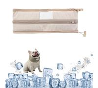 Cool Loop for Dogs, Cooling Collar for Dogs with Ice Packs,Reusable,for Medium and Large Puppies to Cool Down Going Out(Brown,M)