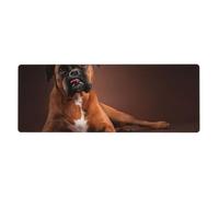 Cool Lying Boxer Dog,Mouse Pad Large Desk Pad Computer Keyboard Mouse Mat With Non Slip Rubber Base 30 x 80 cm