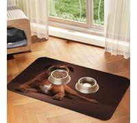 Cool Lying Boxer Dog,Waterproof Pet Feeding Mat,PU Leather Placemats for Cat Dog Water Bowl,Food Mats,40x60cm