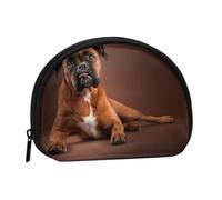 Cool Lying Boxer DogSmall Makeup Sanitary Napkin Storage Bag,Women's Cosmetic Coin Purse