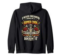 Cool Maintenance Man Classic Vintage Proud Skilled Worker Zip Hoodie