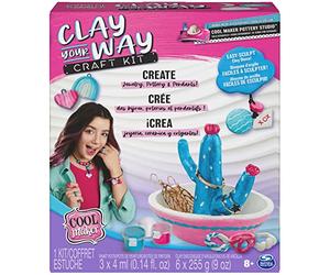 Cool MAKER Clay Your Way Pottery Set - Jewellery and Accessories Made of Air-Drying Clay, from 8 Years
