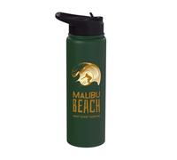 Cool Malibu Beach West Coast Surfing California Stainless Steel Insulated Water Bottle