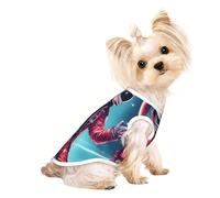 Cool Man in Outer Space Galaxy Print Comfortable Pet Vest, Sleeveless Breathable Top, for Small Puppy Kitten Daily Wear