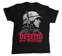 Cool Man T Shirt Wehrmacht Defend Your Fatherland Tshirt Male Casual Tops Retro T Shirt T Shirt Ropa Hombre Black S