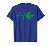 Cool Marijuana Weed Cannabis Leaf Heartbeat Men & Women T-Shirt