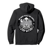 Cool Meditating Alien Do What Makes You Happy Stay Weird Pullover Hoodie