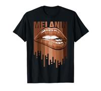 Cool Melanin Girl Lips Graphic Tees, Black Girls Magic Style T-Shirt