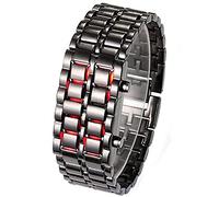 Cool Men's Women's &' Sexless Stainless Steel Led Digital Quartz Bracelet Watch Watch Everyday Watch