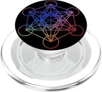 Cool Metatron Cube Geometric Design Sacred Geometry Galaxy PopSockets PopGrip for MagSafe