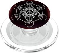 Cool Metatron Cube Geometric Design Sacred Geometry Galaxy PopSockets PopGrip for MagSafe
