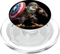 Cool Military Battlefield Eagle with America Shield Costume PopSockets PopGrip for MagSafe