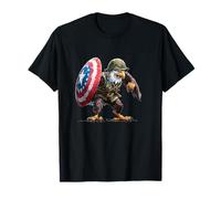 Cool Military Battlefield Eagle with America Shield Costume T-Shirt