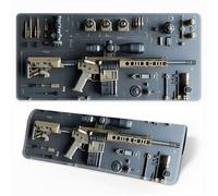 Cool Military Weapon Build Weapon Parts Display Large Gaming Mouse Pad,Desk Mat for Keyboard and Mousepad,Multi-Size for Laptop & Desktop Use (Style A33 3mm,11.8 × 31.5 in)