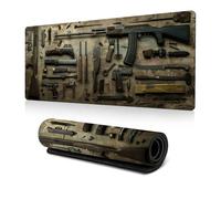 Cool Military Weapon Build Weapon Parts Display Large Gaming Mouse Pad, Desk Mat for Keyboard and Mousepad, Multi-Size for Computer Office Supplies Accessories (D,300 * 700 * 3MM)