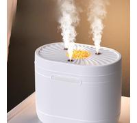 Cool Mist Air Quiet USB Desktop Humidifiers, Diffuser Humidifier, Triple Spray Technology, For Bedroom, For Home Baby Bedroom Office Travel (White)