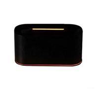 Cool Mist Flame Aroma Diffuser with 220ml Capacity, Fireplace Design and LED Lighting to Create a Cozy and Relaxing Environment (black)