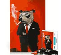 Cool Mole with Smoke 1000 Piece Jigsaw Puzzles- Brain Exercise, Precise Cut, Real Challenge, Wall Display (50x75cm)