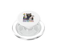 Cool Molecules Cool Science Raccoon Chemist Lab Coat Teacher PopSockets PopGrip for MagSafe