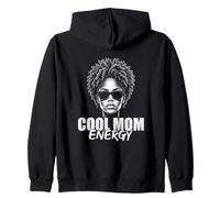 Cool Mom Energy Modern Afro Mother Style Zip Hoodie