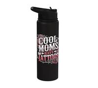 Cool Moms Have Tattoos Stainless Steel Insulated Water Bottle